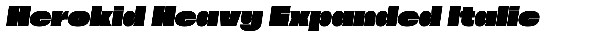 Herokid Heavy Expanded Italic image